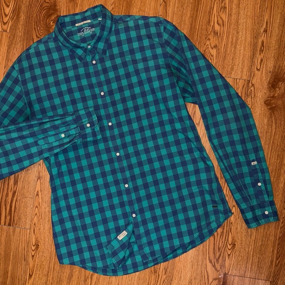 Scotch & Soda Other - Scotch & Soda Gingham Plaid Long Sleeve Button Down Shirt Made With Love XL